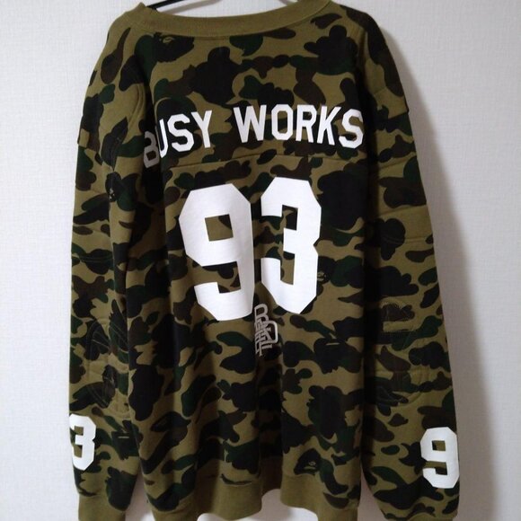 Vintage Bape Raiders General Football Rugby Padded Shoulder Raglan Sweatshirt - Picture 3 of 6